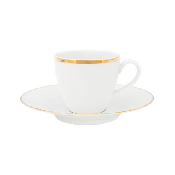 Golden Coffee Cup 10cl + Saucer 13cm BALLET OB