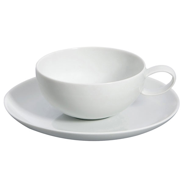 Breakfast Cup and Saucer Domo White